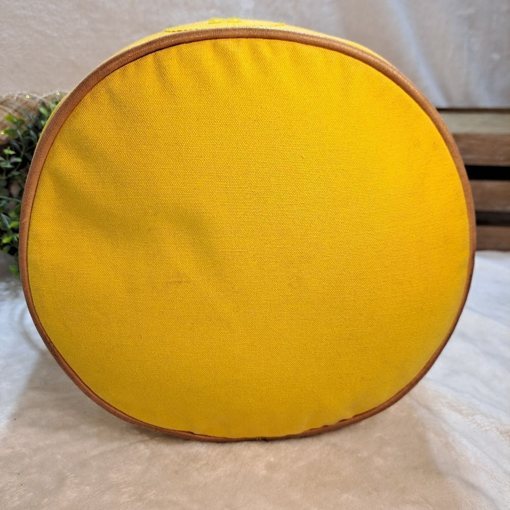 HERMÈS Polochon Yellow Canvas Backpack Bag LARGE PRISTINE CONDITION - Picture 17 of 17